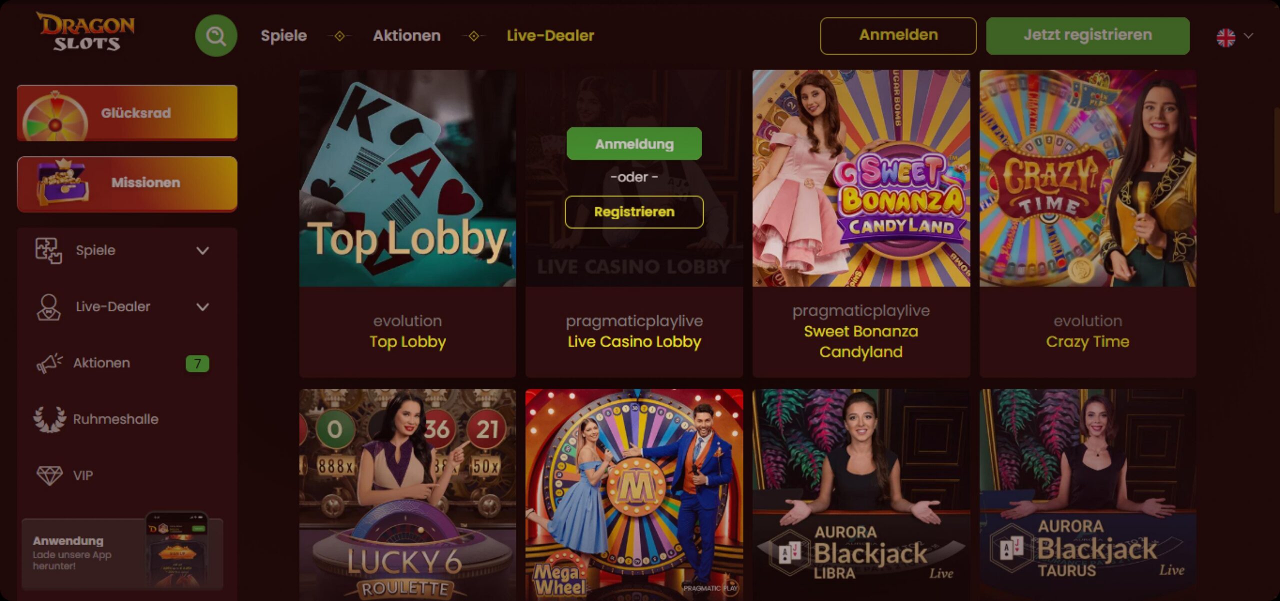 Dragon Slots Live-Dealer
